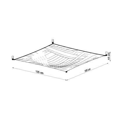 Plafonnier LED LUNA 4xG13/8,5W/230V 10,5x10,5 cm blanc