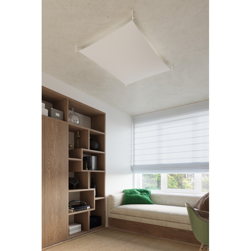 Plafonnier LED LUNA 6xG13/8,5W/230V 140x140 cm blanc