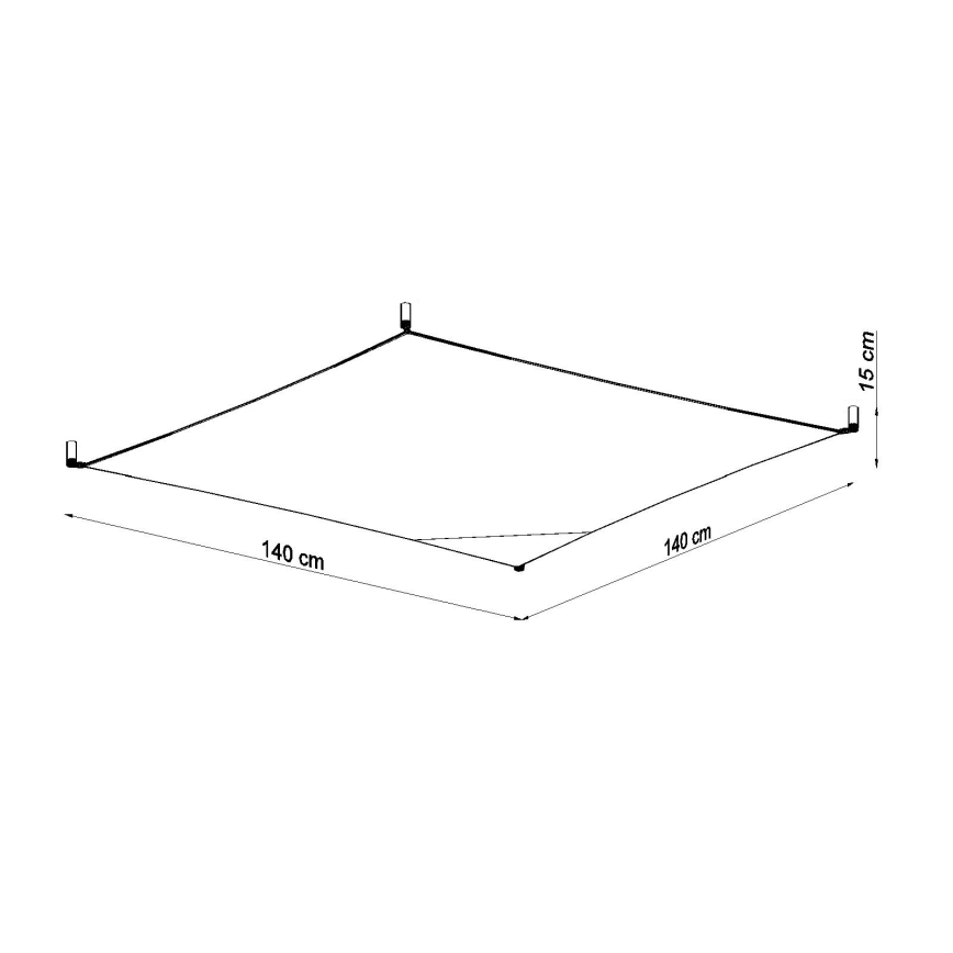 Plafonnier LED LUNA 6xG13/8,5W/230V 140x140 cm blanc