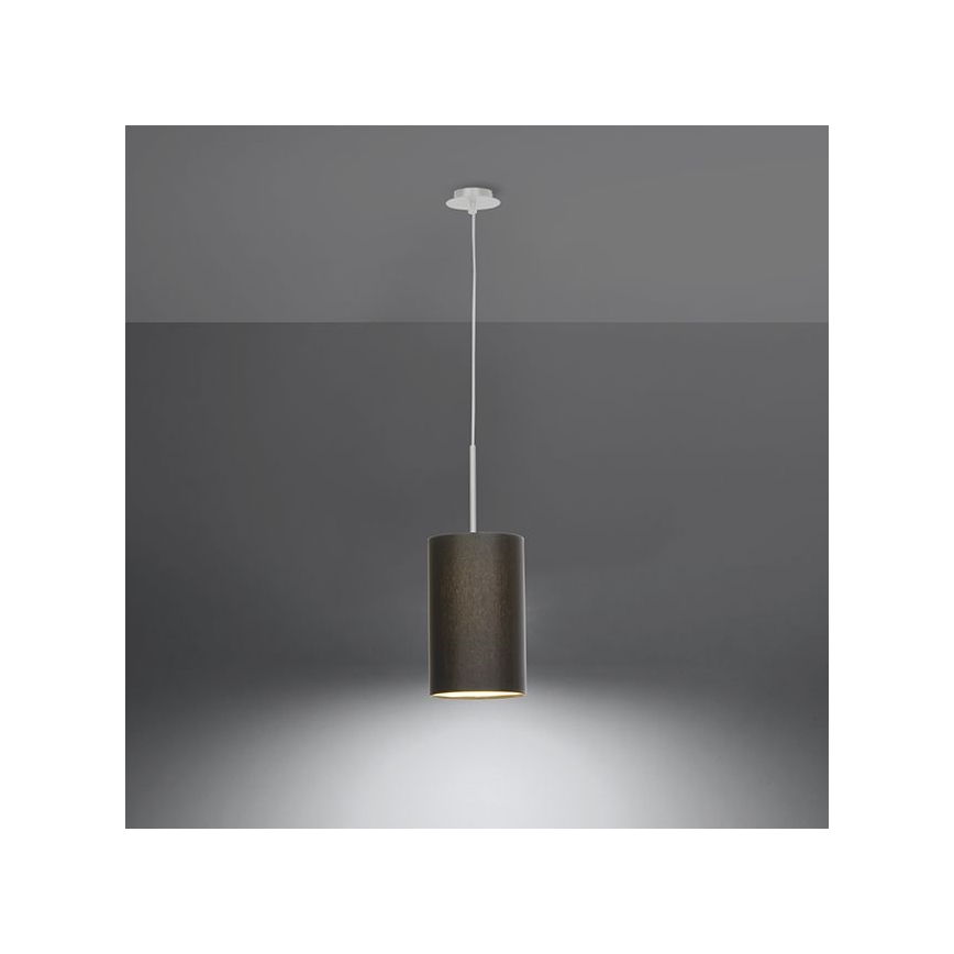 Suspension filaire OTTO 1xE27/60W/230V d. 15 cm noire