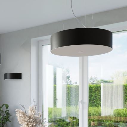Suspension filaire SKALA 3xE27/60W/230V d. 30 cm noir