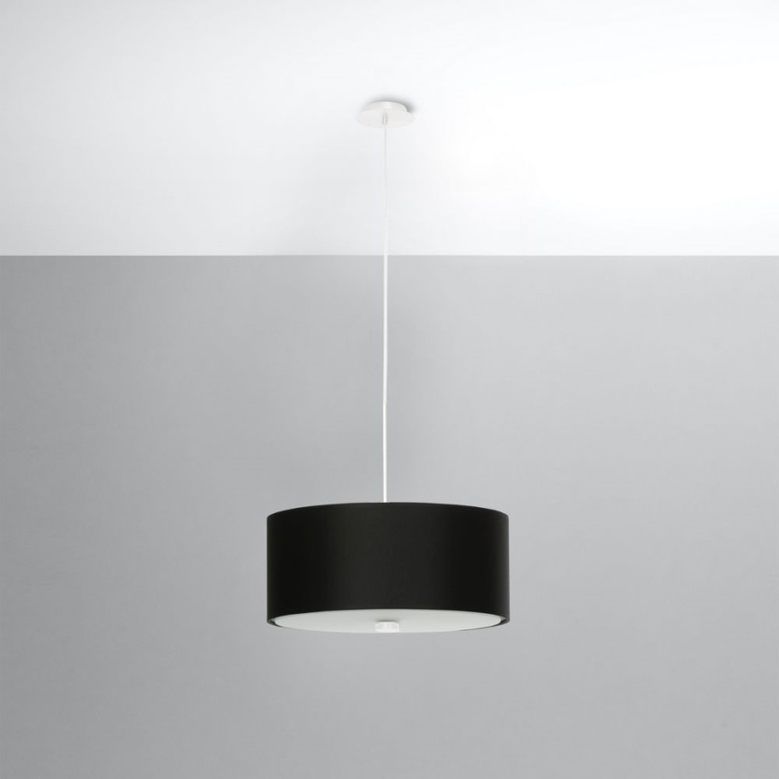 Suspension filaire SKALA 3xE27/60W/230V d. 30 cm noir