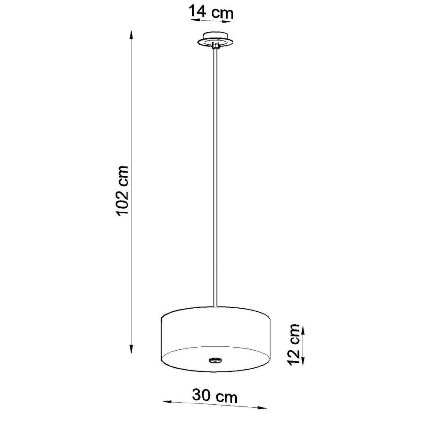 Suspension filaire SKALA 3xE27/60W/230V d. 30 cm noir