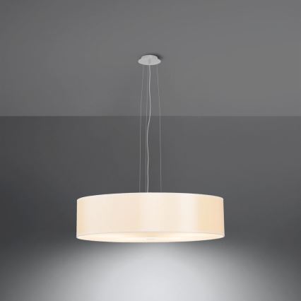 Suspension filaire SKALA 5xE27/60W/230V d. 50 cm blanche