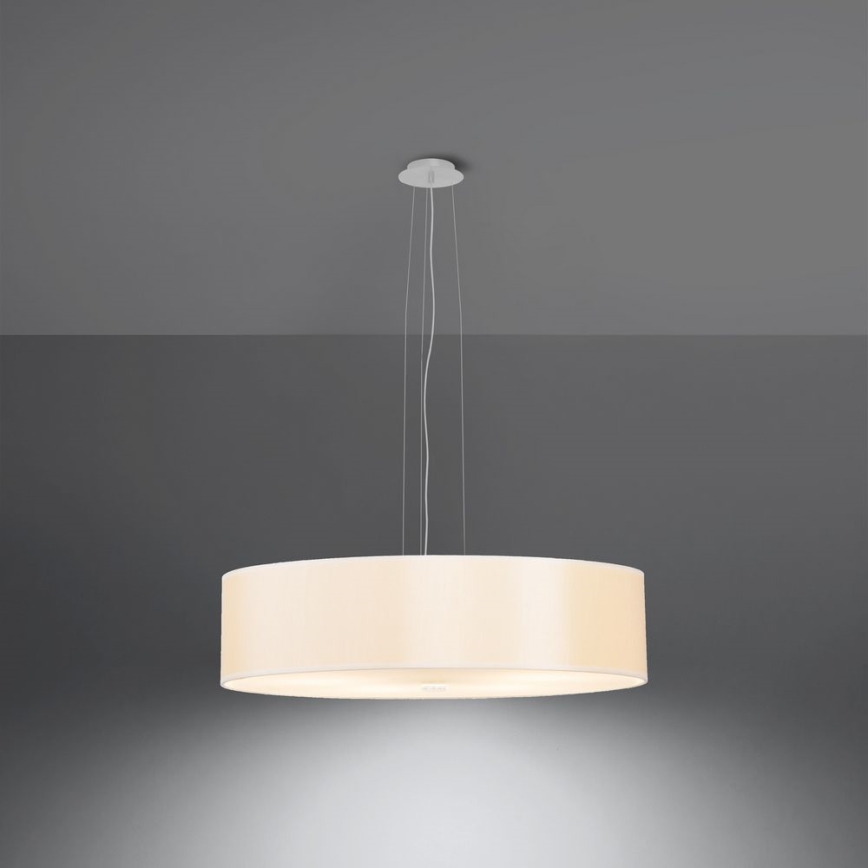 Suspension filaire SKALA 5xE27/60W/230V d. 50 cm blanche