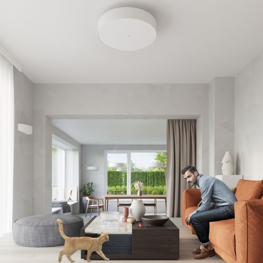 Plafonnier SKALA 3xE27/60W/230V d. 30 cm blanc