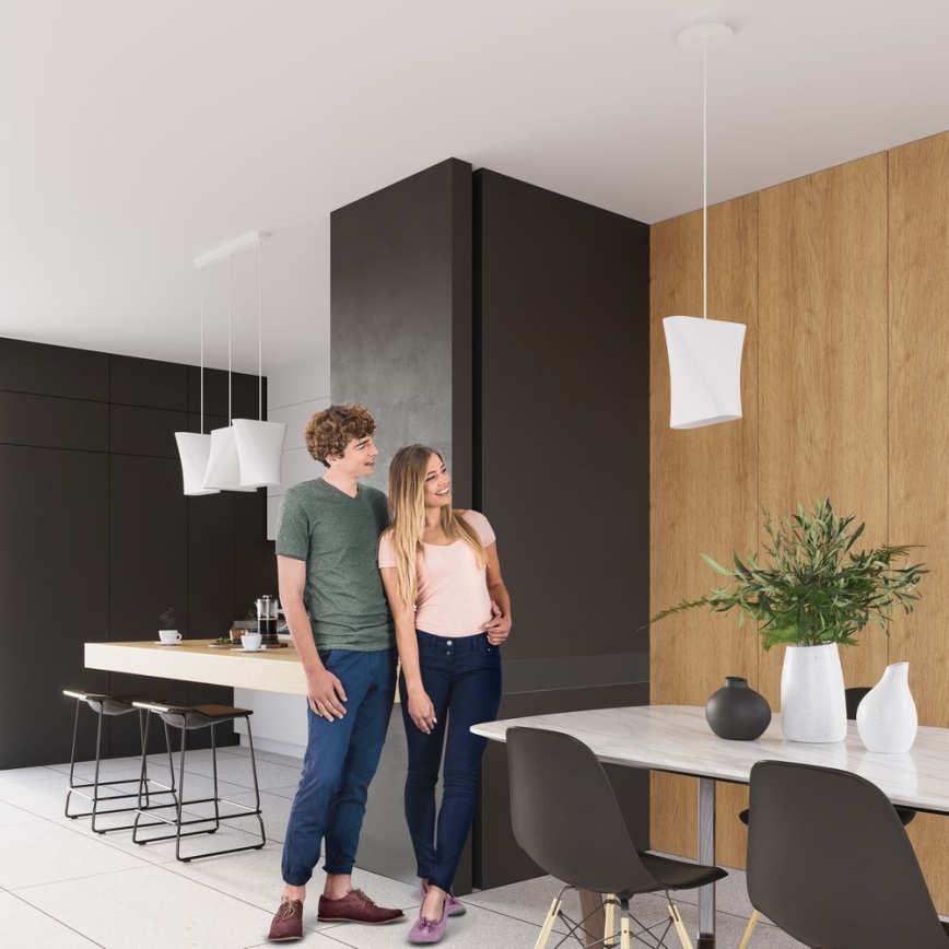 Suspension filaire BLUM 3xE27/60W/230V blanche