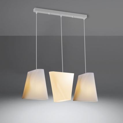 Suspension filaire BLUM 3xE27/60W/230V blanche