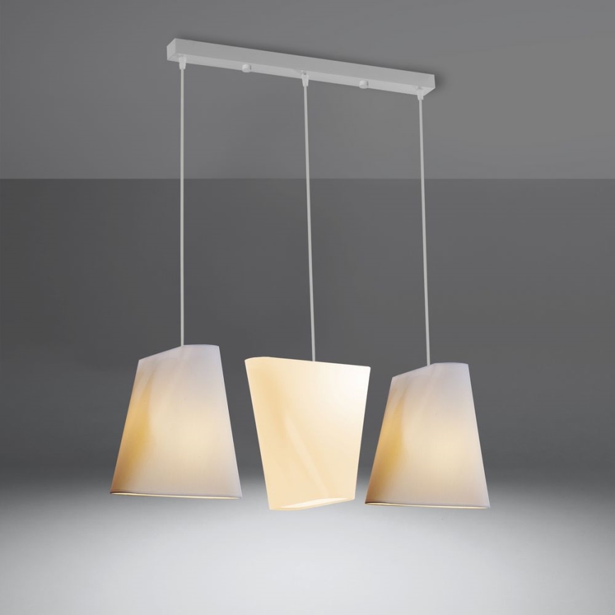 Suspension filaire BLUM 3xE27/60W/230V blanche