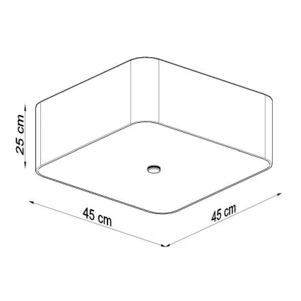 Plafonnier LOKKO 5xE27/60W/230V 45 cm noir