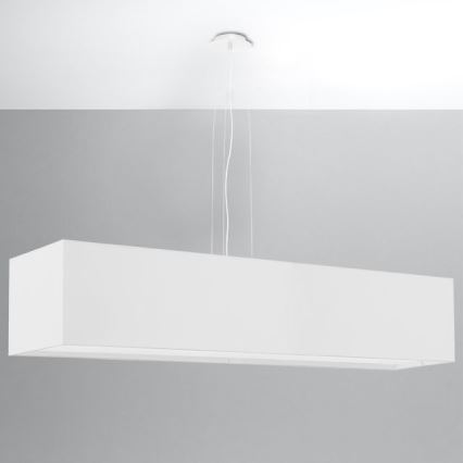 Suspension filaire SANTA 5xE27/60W/230V 120 cm blanche