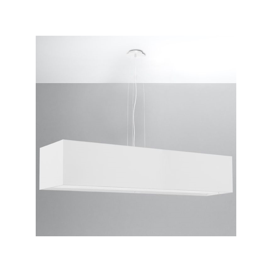 Suspension filaire SANTA 5xE27/60W/230V 120 cm blanche