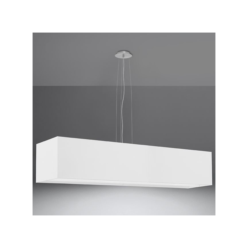 Suspension filaire SANTA 5xE27/60W/230V 120 cm blanche