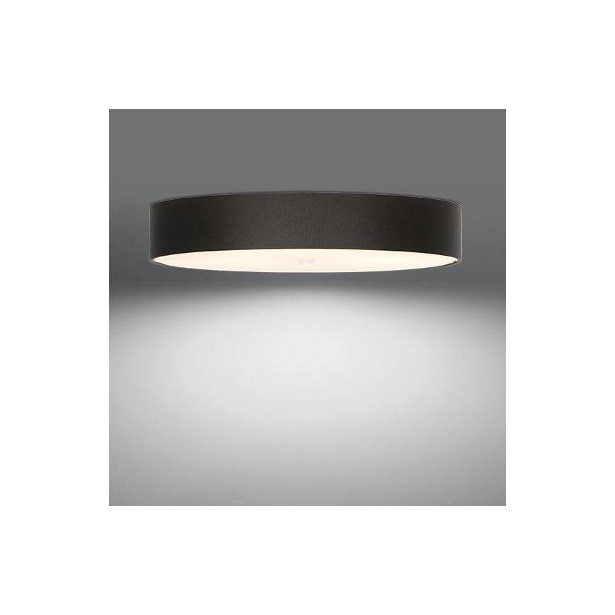 Plafonnier SKALA 6xE27/60W/230V d. 80 cm noir