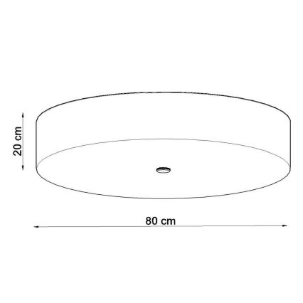 Plafonnier SKALA 6xE27/60W/230V d. 80 cm noir