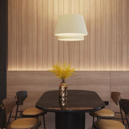 Suspension filaire CONO 3xE27/60W/230V d. 45 cm blanche