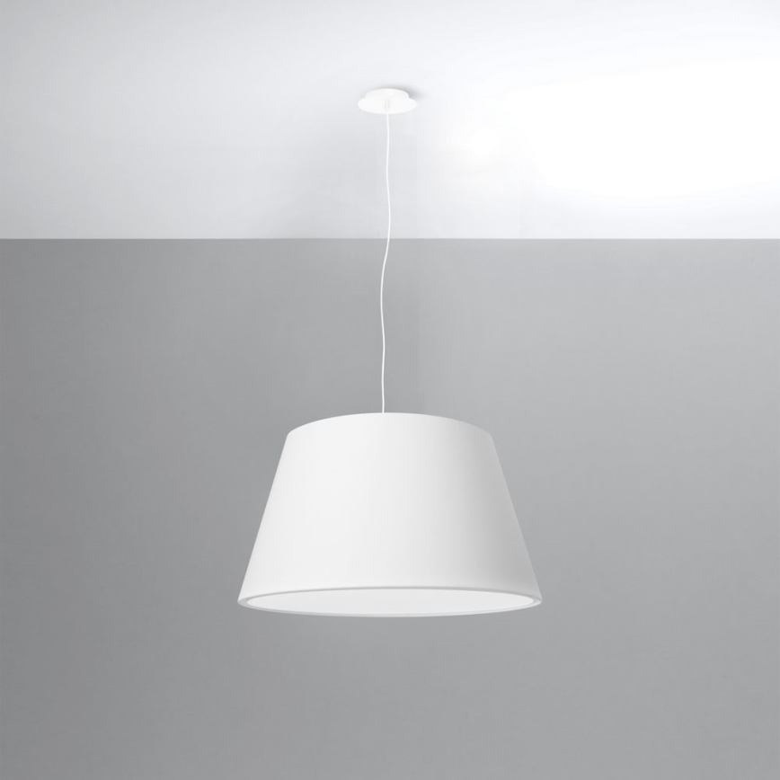 Suspension filaire CONO 3xE27/60W/230V d. 45 cm blanche