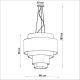 Suspension filaire REFLEXION 7xE27/60W/230V d. 80 cm blanche