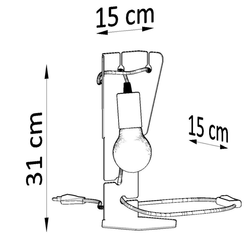Lampe de table ARBY 1xE27/60W/230V noire