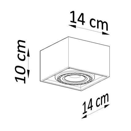 Plafonnier QUATRO AR111 1xGU10/40W/230V hêtre