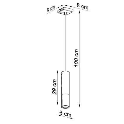 Suspension filaire LOOPEZ 1xGU10/10W/230V noir/chrome