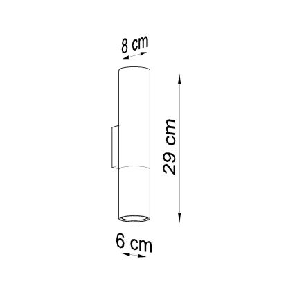 Applique murale LOOPEZ 2xGU10/10W/230V noir/doré