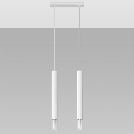 Suspension filaire VIZIER 2xG9/40W/230V blanc