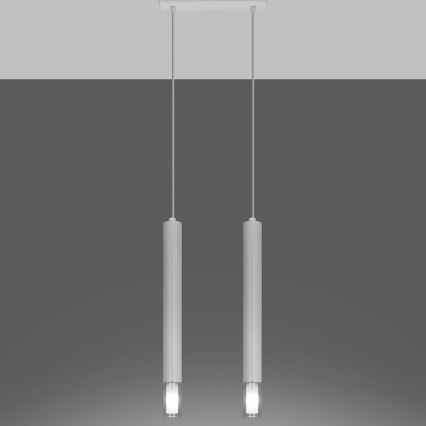 Suspension filaire VIZIER 2xG9/40W/230V blanc