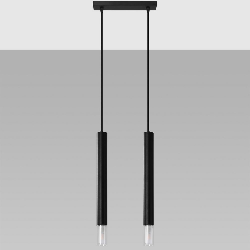 Suspension filaire VIZIER 2xG9/40W/230V noir