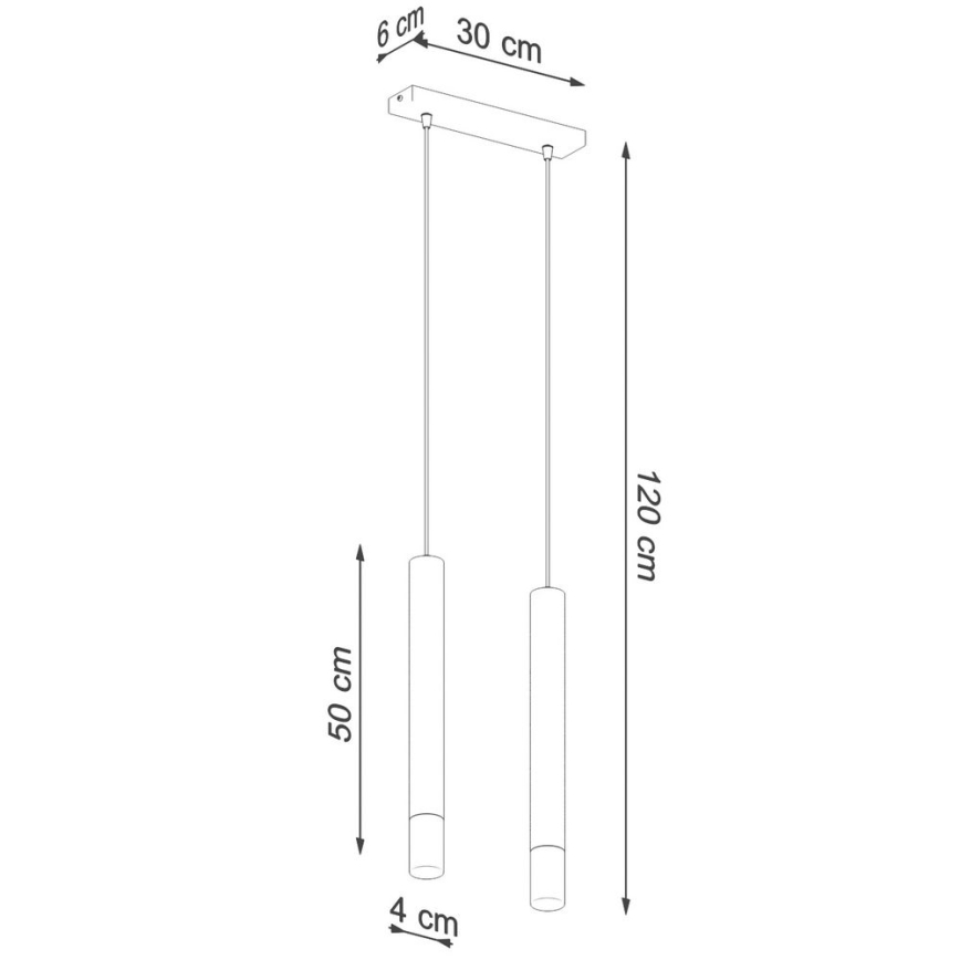 Suspension filaire VIZIER 2xG9/40W/230V noir