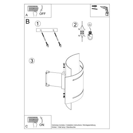 Applique murale HESTIA 1xG9/40W/230V blanc