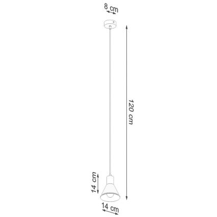 Suspension filaire TALEJA 1xE27/60W/230V blanc