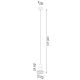 Suspension filaire TAZILA 1xES111/60W/230V blanc