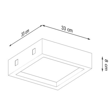 Plafonnier LED RIZA LED/18W/230V béton