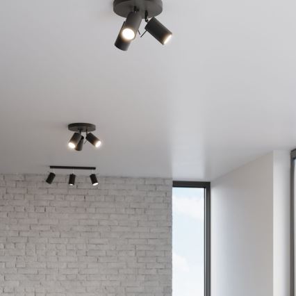 Spot RING 3xGU10/10W/230V noir