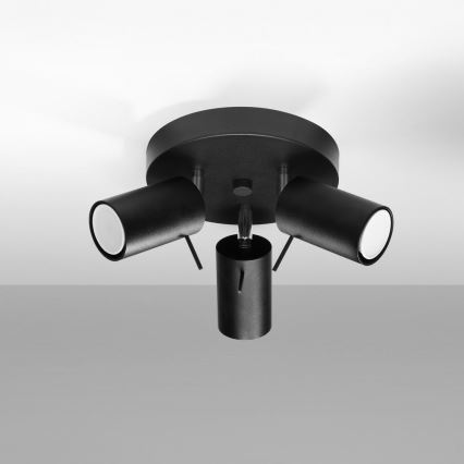 Spot RING 3xGU10/10W/230V noir