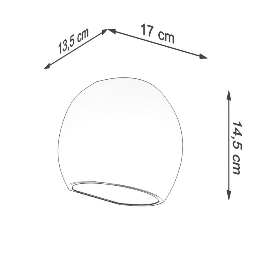 Applique murale GLOBE 1xE27/60W/230V blanc brillant