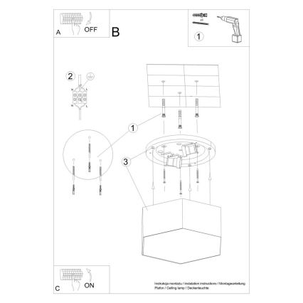 Plafonnier SUNDE 2xE27/60W/230V 11,5 cm noir