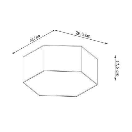 Plafonnier SUNDE 2xE27/60W/230V 11,5 cm noir