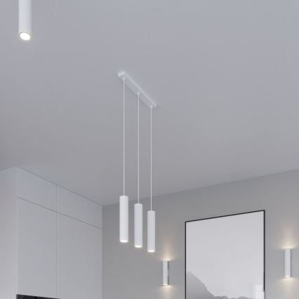 Suspension filaire LAGOS 3xGU10/10W/230V blanc