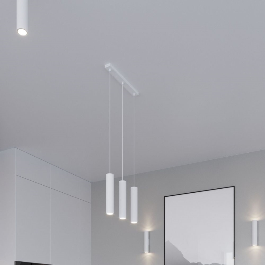Suspension filaire LAGOS 3xGU10/10W/230V blanc