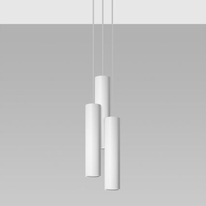 Suspension filaire LAGOS 3xGU10/10W/230V blanc