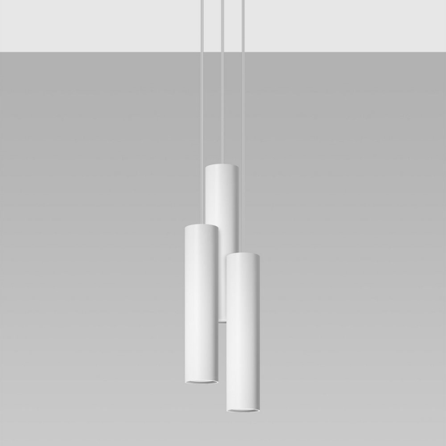 Suspension filaire LAGOS 3xGU10/10W/230V blanc