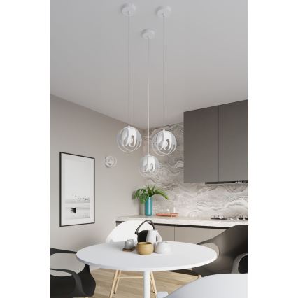 Sollux - Lustre monté en surface TULOS 1xE27/60W/230V blanc