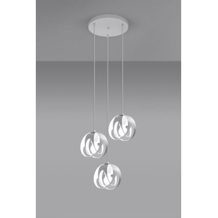 Suspension filaire TULOS 3xE27/60W/230V blanc