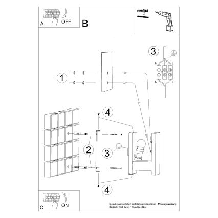 Applique murale LAPPO 1xE14/10W/230V noire