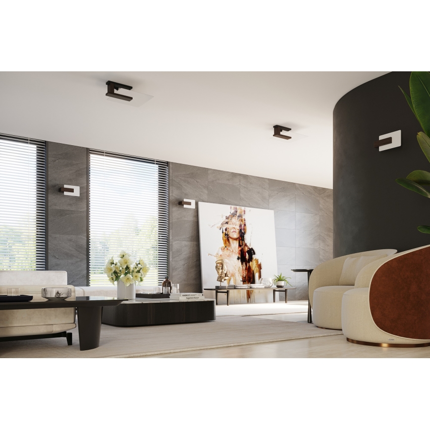 Plafonnier LAPPO, 2× E27 (15 W), 230 V — finition wengé