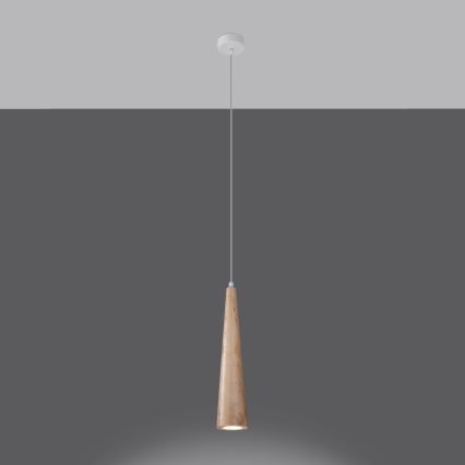 Suspension sur câble SULA 1xGU10/10W/230V Ø 8 cm beige