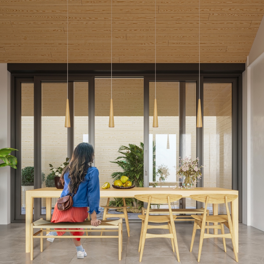 Suspension sur câble SULA 1xGU10/10W/230V Ø 8 cm beige