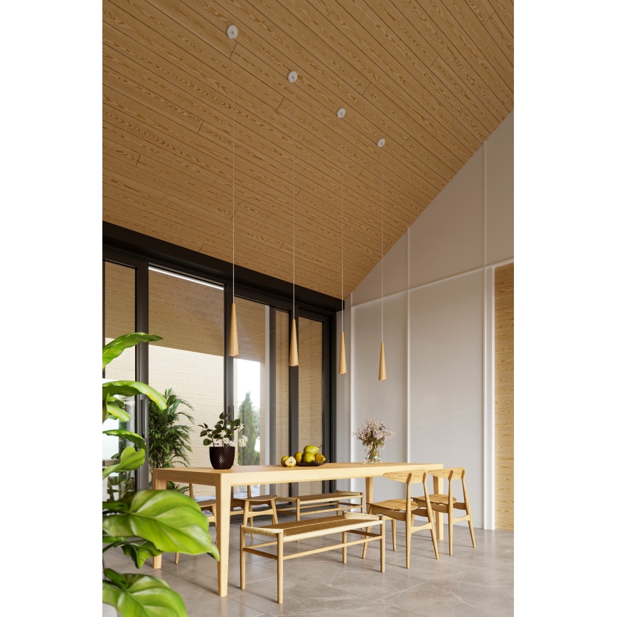 Suspension sur câble SULA 1xGU10/10W/230V Ø 8 cm beige